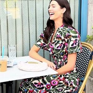 Zara Multicolor Floral Midi Dress